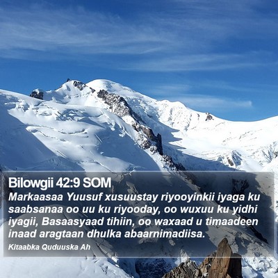 Bilowgii 42:9 SOM Bible Verse Image