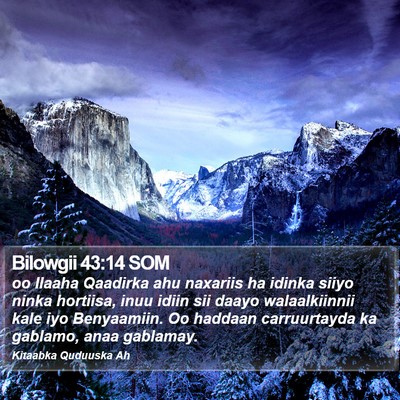 Bilowgii 43:14 SOM Bible Verse Image
