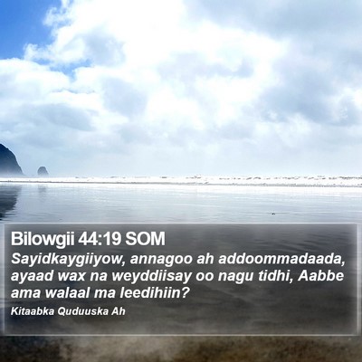 Bilowgii 44:19 SOM Bible Verse Image
