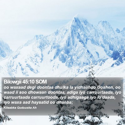Bilowgii 45:10 SOM Bible Verse Image