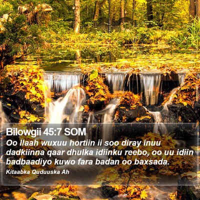 Bilowgii 45:7 SOM Bible Verse Image