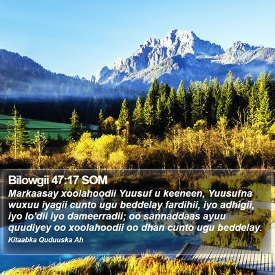 Bilowgii 47:17 SOM Bible Verse Image