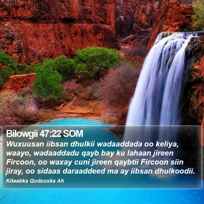 Bilowgii 47:22 SOM Bible Verse Image