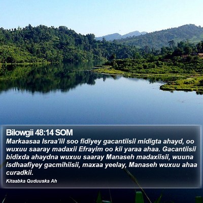 Bilowgii 48:14 SOM Bible Verse Image