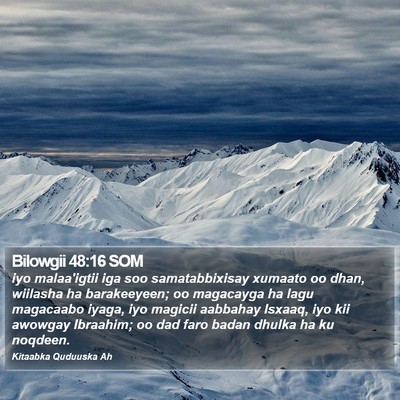 Bilowgii 48:16 SOM Bible Verse Image