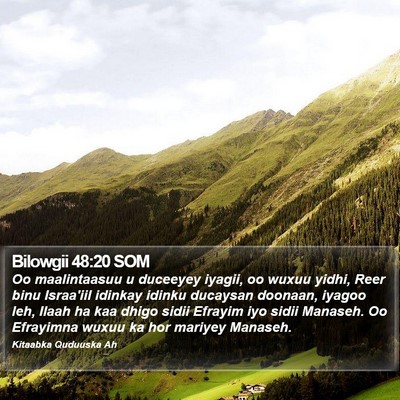 Bilowgii 48:20 SOM Bible Verse Image