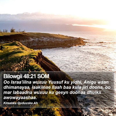 Bilowgii 48:21 SOM Bible Verse Image