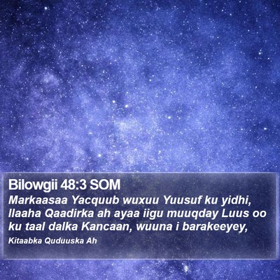 Bilowgii 48:3 SOM Bible Verse Image