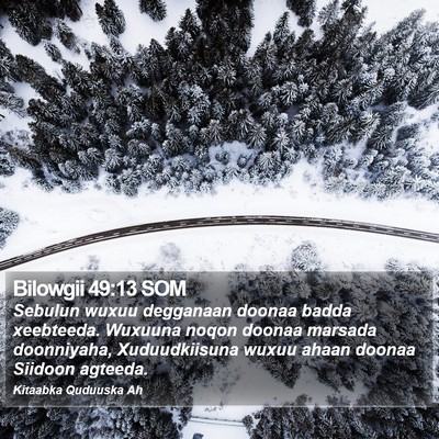 Bilowgii 49:13 SOM Bible Verse Image