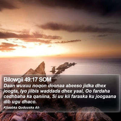 Bilowgii 49:17 SOM Bible Verse Image