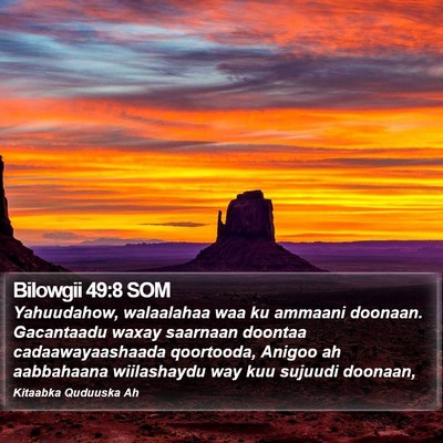 Bilowgii 49:8 SOM Bible Verse Image