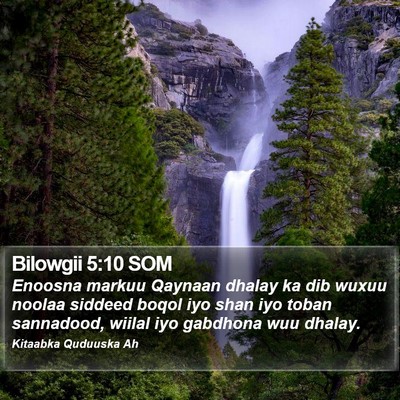 Bilowgii 5:10 SOM Bible Verse Image