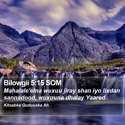 Bilowgii 5:15 SOM Bible Verse Image