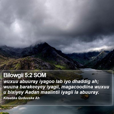 Bilowgii 5:2 SOM Bible Verse Image