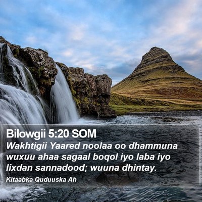 Bilowgii 5:20 SOM Bible Verse Image