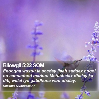 Bilowgii 5:22 SOM Bible Verse Image