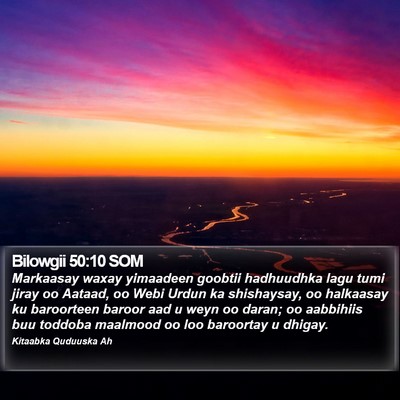 Bilowgii 50:10 SOM Bible Verse Image