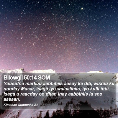 Bilowgii 50:14 SOM Bible Verse Image