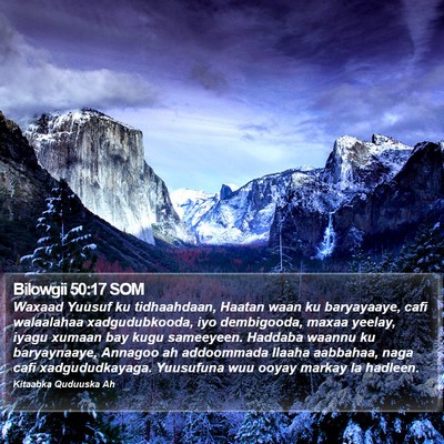 Bilowgii 50:17 SOM Bible Verse Image