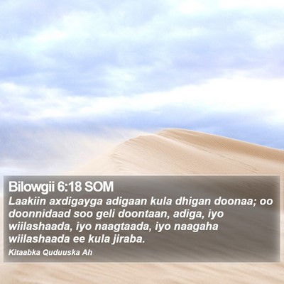 Bilowgii 6:18 SOM Bible Verse Image