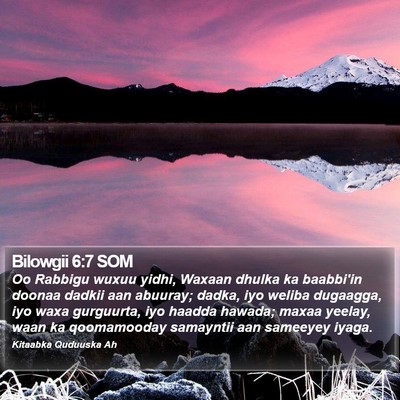 Bilowgii 6:7 SOM Bible Verse Image