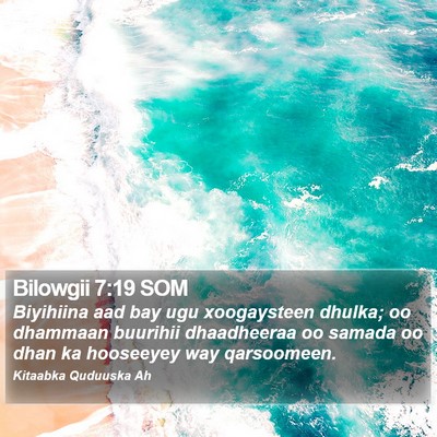 Bilowgii 7:19 SOM Bible Verse Image