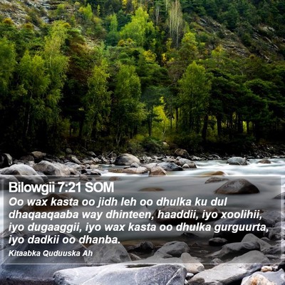 Bilowgii 7:21 SOM Bible Verse Image