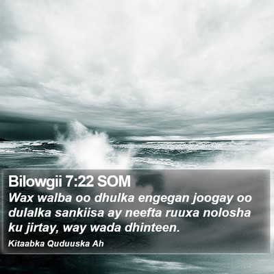 Bilowgii 7:22 SOM Bible Verse Image