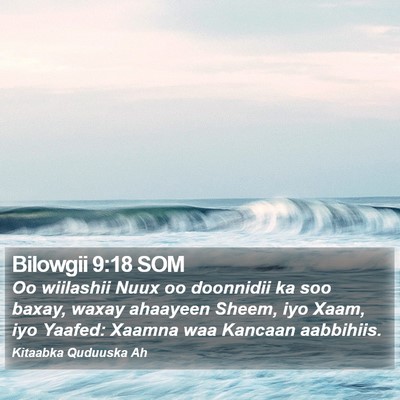 Bilowgii 9:18 SOM Bible Verse Image