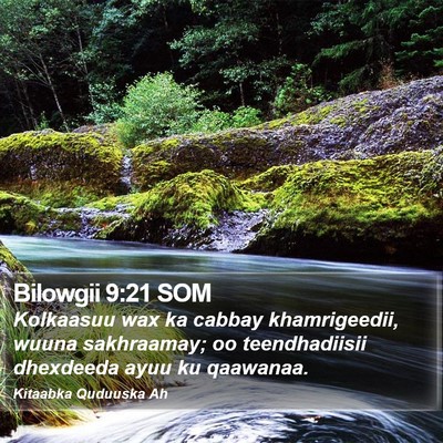Bilowgii 9:21 SOM Bible Verse Image