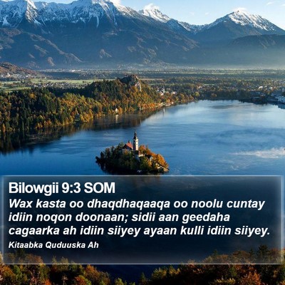Bilowgii 9:3 SOM Bible Verse Image