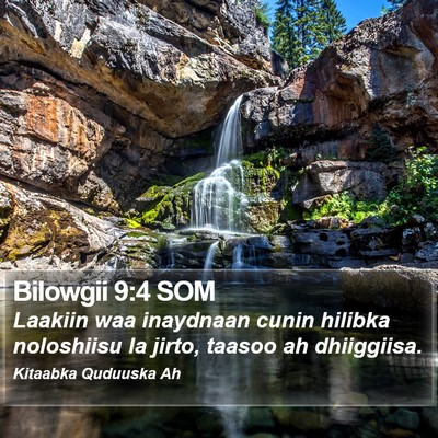 Bilowgii 9:4 SOM Bible Verse Image