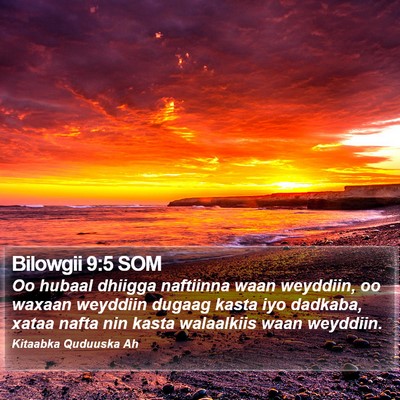 Bilowgii 9:5 SOM Bible Verse Image