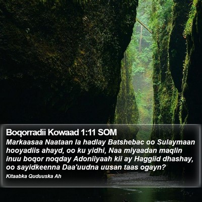 Boqorradii Kowaad 1:11 SOM Bible Verse Image