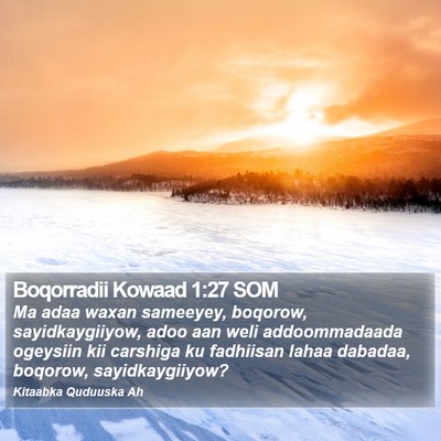 Boqorradii Kowaad 1:27 SOM Bible Verse Image