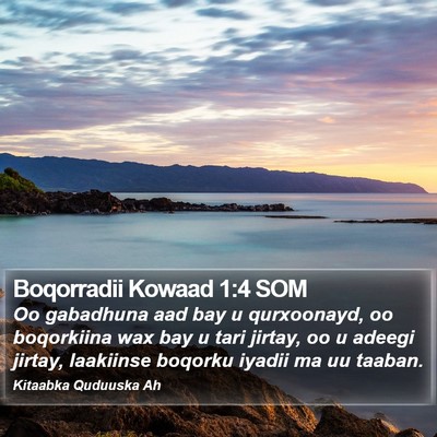 Boqorradii Kowaad 1:4 SOM Bible Verse Image