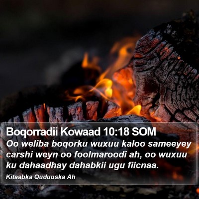 Boqorradii Kowaad 10:18 SOM Bible Verse Image