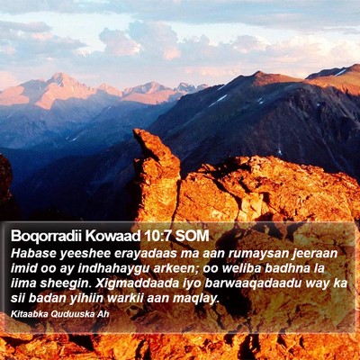 Boqorradii Kowaad 10:7 SOM Bible Verse Image