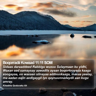 Boqorradii Kowaad 11:11 SOM Bible Verse Image