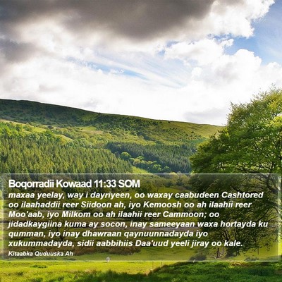 Boqorradii Kowaad 11:33 SOM Bible Verse Image