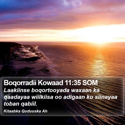 Boqorradii Kowaad 11:35 SOM Bible Verse Image