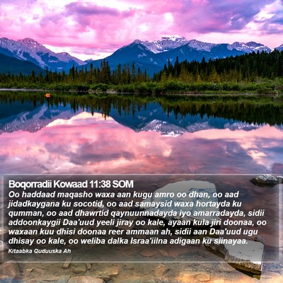 Boqorradii Kowaad 11:38 SOM Bible Verse Image