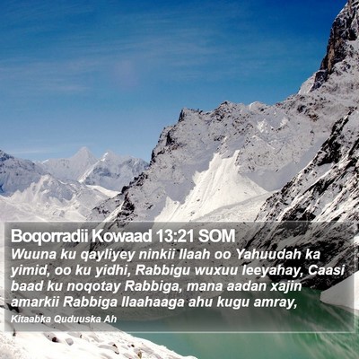 Boqorradii Kowaad 13:21 SOM Bible Verse Image