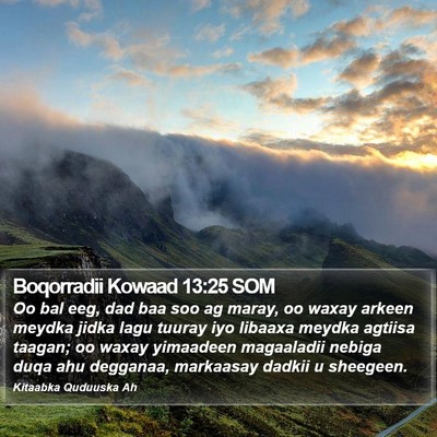 Boqorradii Kowaad 13:25 SOM Bible Verse Image
