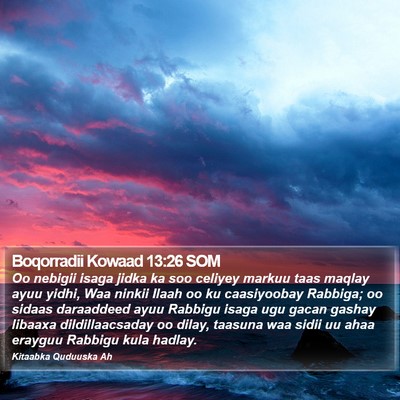 Boqorradii Kowaad 13:26 SOM Bible Verse Image
