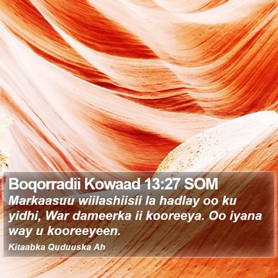 Boqorradii Kowaad 13:27 SOM Bible Verse Image
