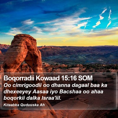 Boqorradii Kowaad 15:16 SOM Bible Verse Image