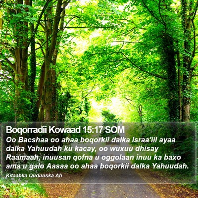 Boqorradii Kowaad 15:17 SOM Bible Verse Image