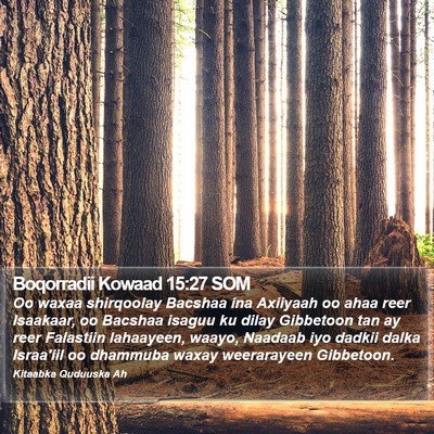 Boqorradii Kowaad 15:27 SOM Bible Verse Image