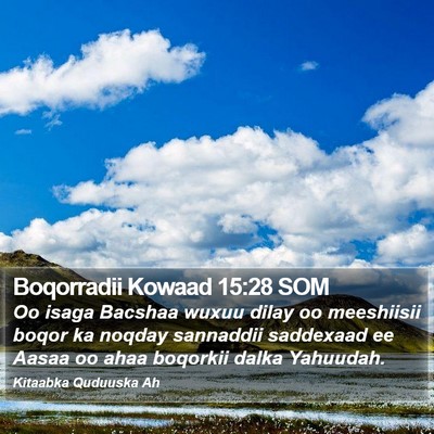 Boqorradii Kowaad 15:28 SOM Bible Verse Image